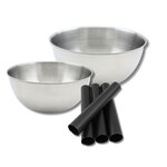 ZENKER Set pâtisserie avec 4 moules tube 13 cm, 2 bols à mixer et 1 spatule Zenker