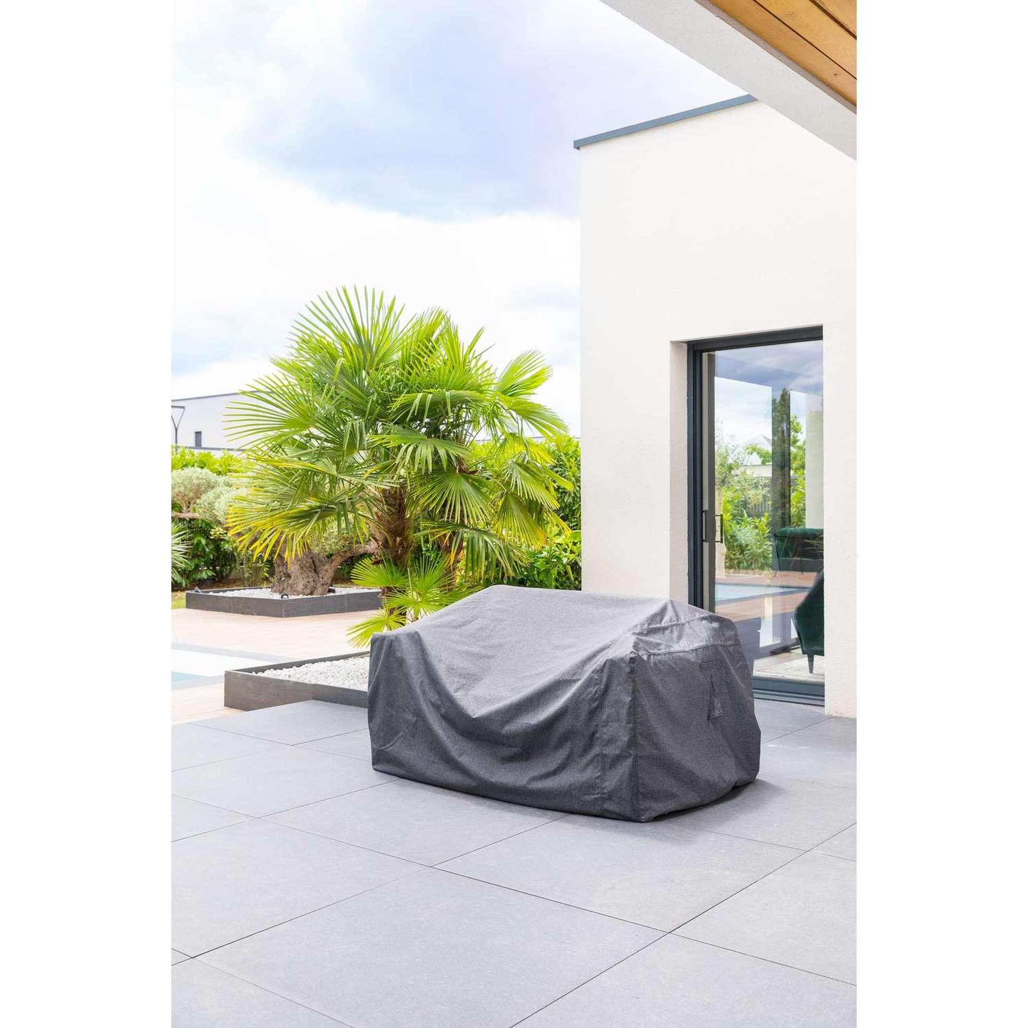 Voir la diapositive 2 : HESPERIDE Housse de protection pour canapé s hambo - 160 x 115 x 100 cm - gris