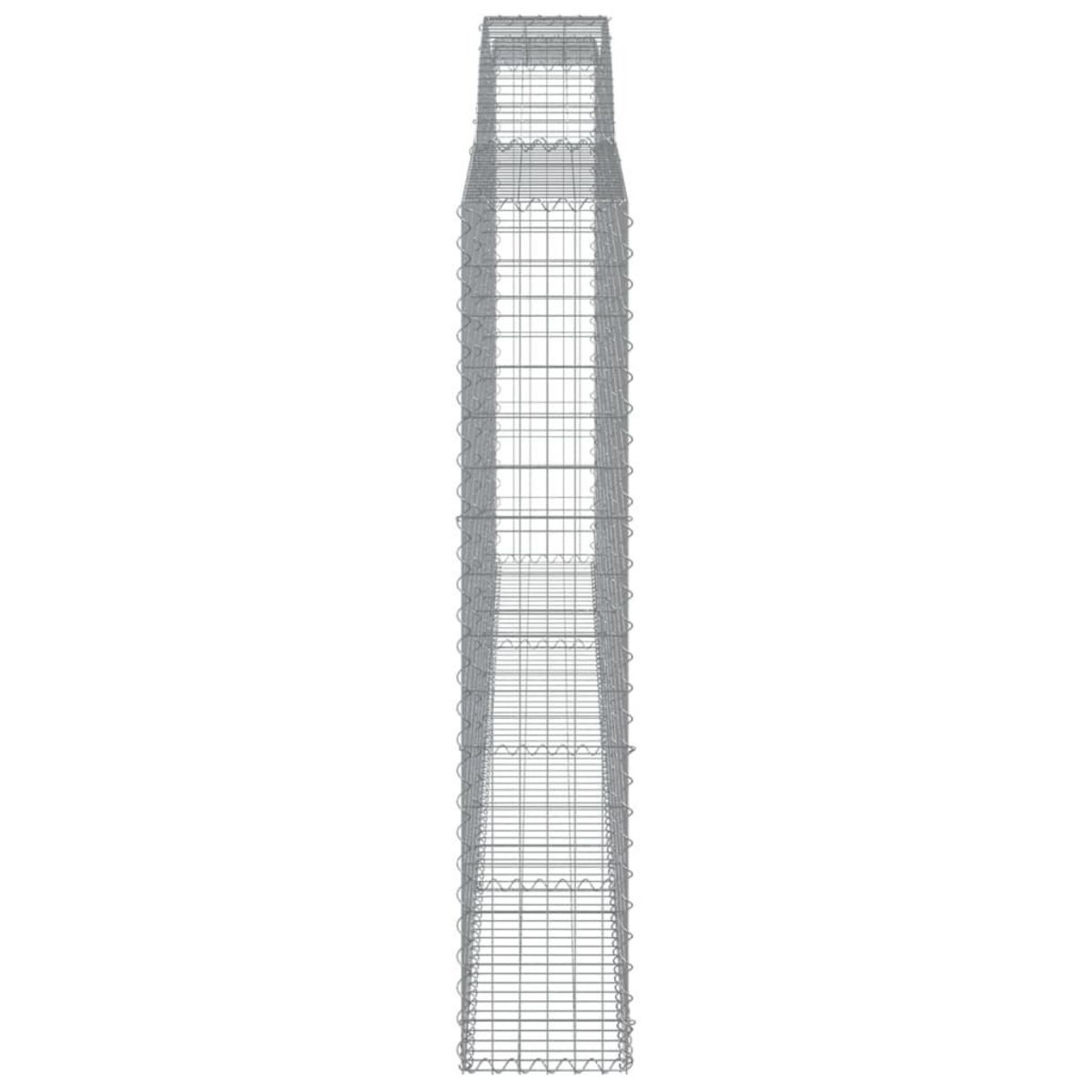 VIDAXL Paniers a gabions arques 6 pcs 400x30x160/180 cm Fer galvanise