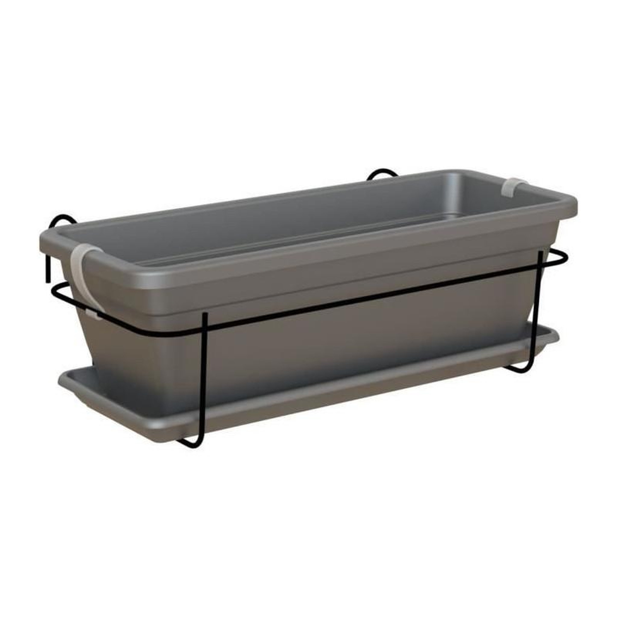 ARTEVASI ARTEVASI - Kit balcon Jardiniere venezia 50cm anthracite 50 x 19,5 x h16,3 cm - 1,13l