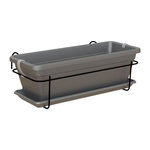 ARTEVASI ARTEVASI - Kit balcon Jardiniere venezia 50cm anthracite 50 x 19,5 x h16,3 cm - 1,13l