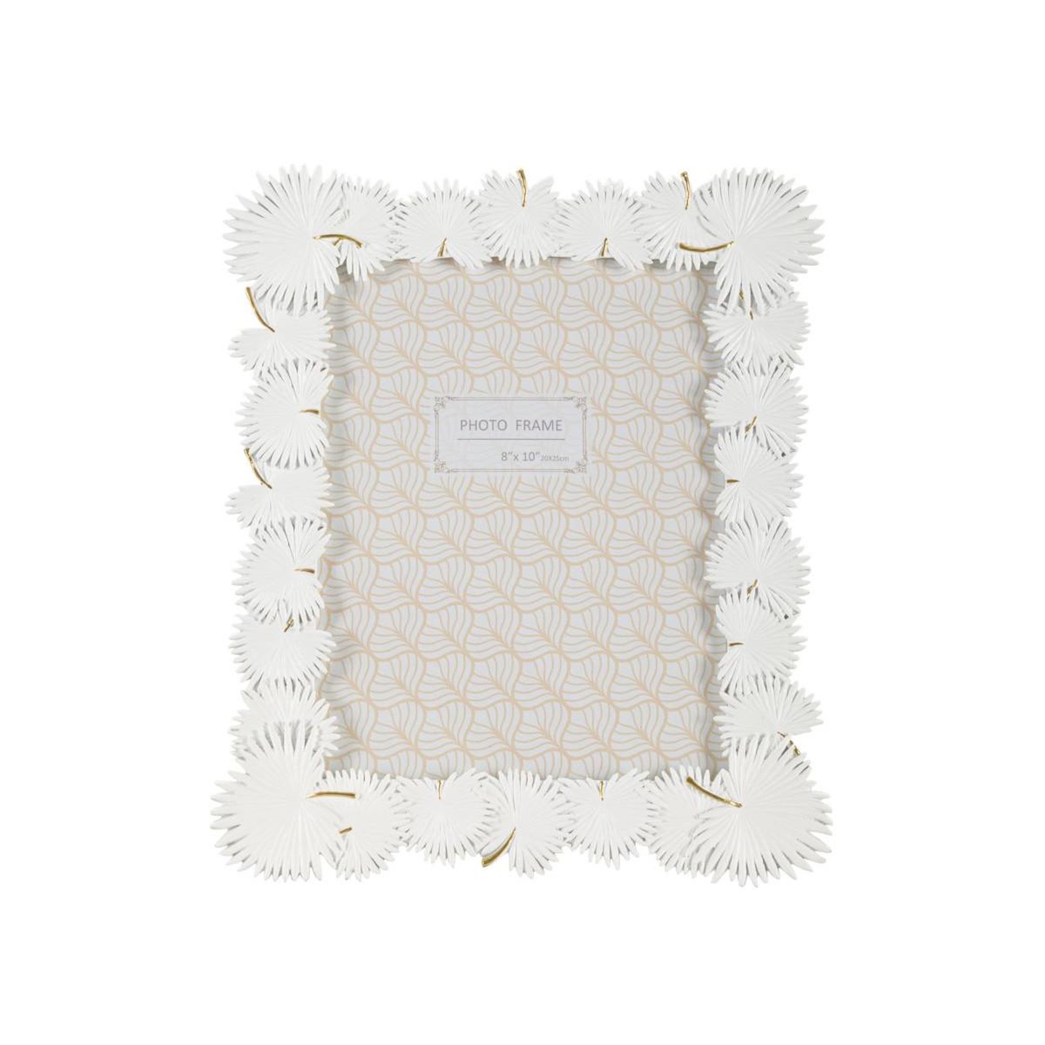 Voir la diapositive 2 : Paris Prix Cadre photo déco  feuilles de palmier  20x25cm blanc