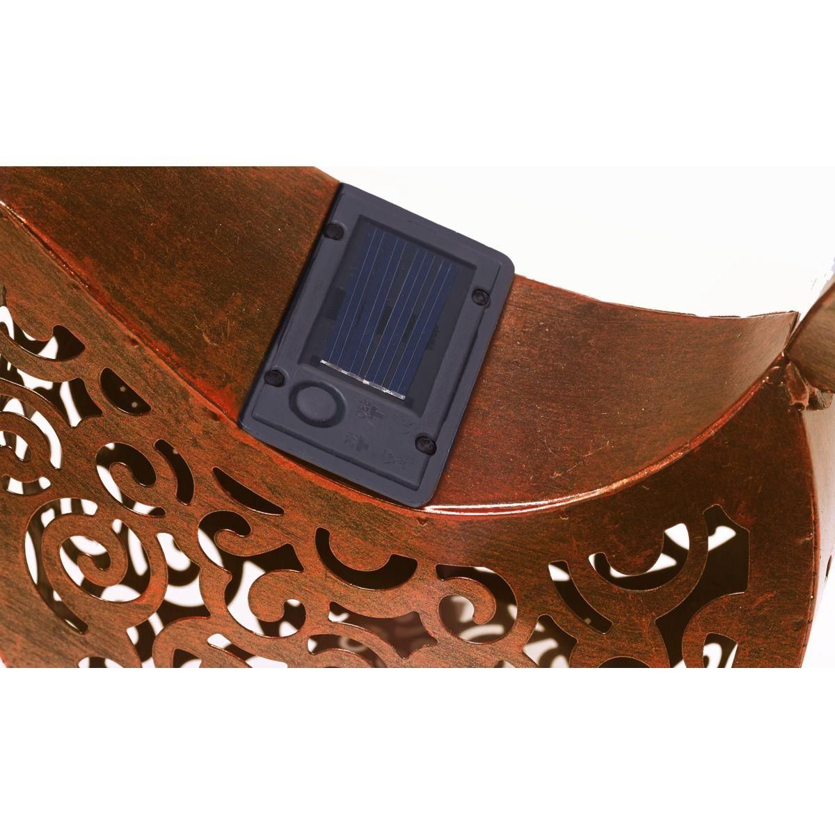 Inkazen Lot de 2 poules solaires décoratives de jardin Bronze