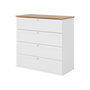 Voir la diapositive 2 : BEST MOBILIER Francesco - commode - effet bois et blanc - 92 cm