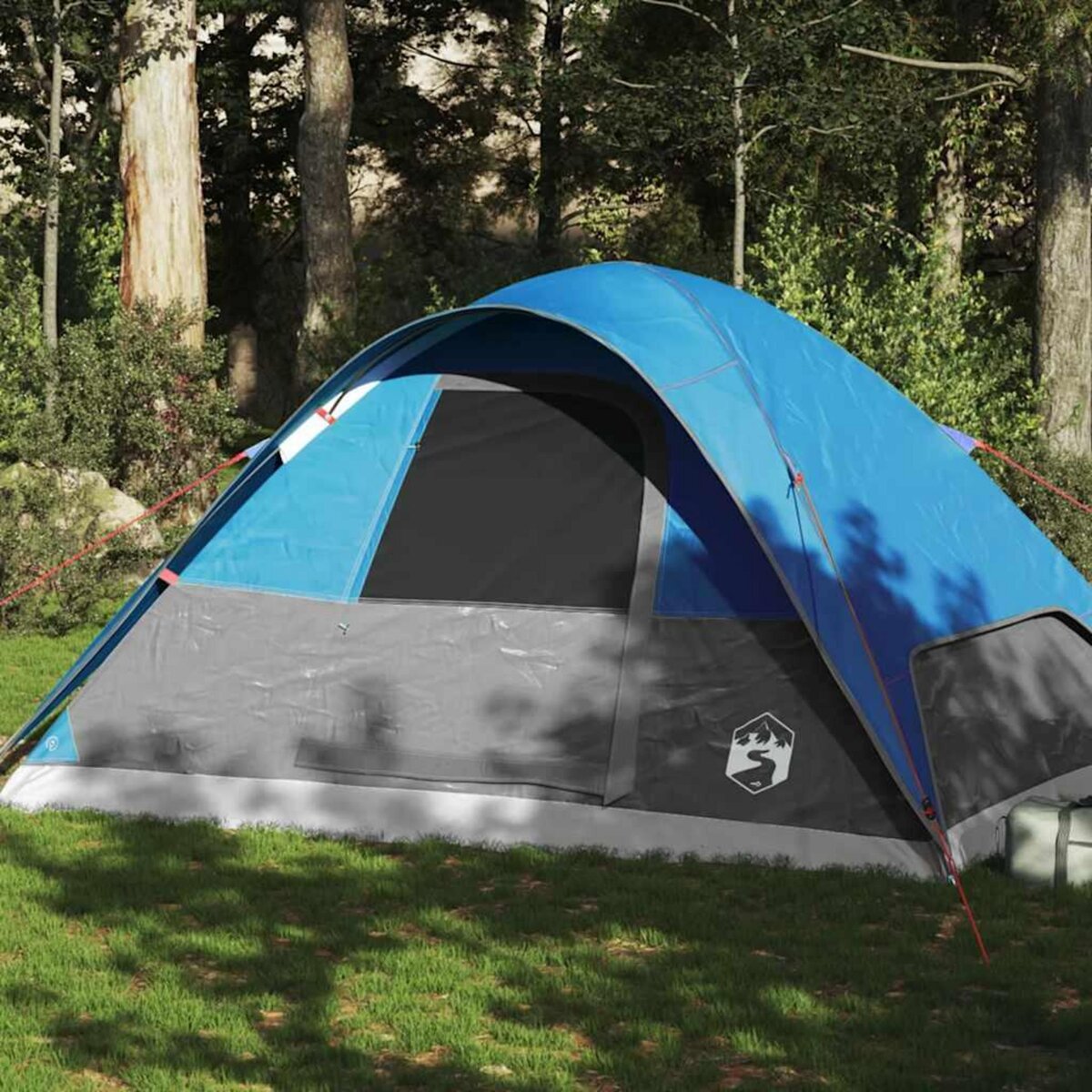 VIDAXL Tente familiale a dome 6 personnes bleu impermeable