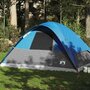 Voir la diapositive 1 : VIDAXL Tente familiale a dome 6 personnes bleu impermeable
