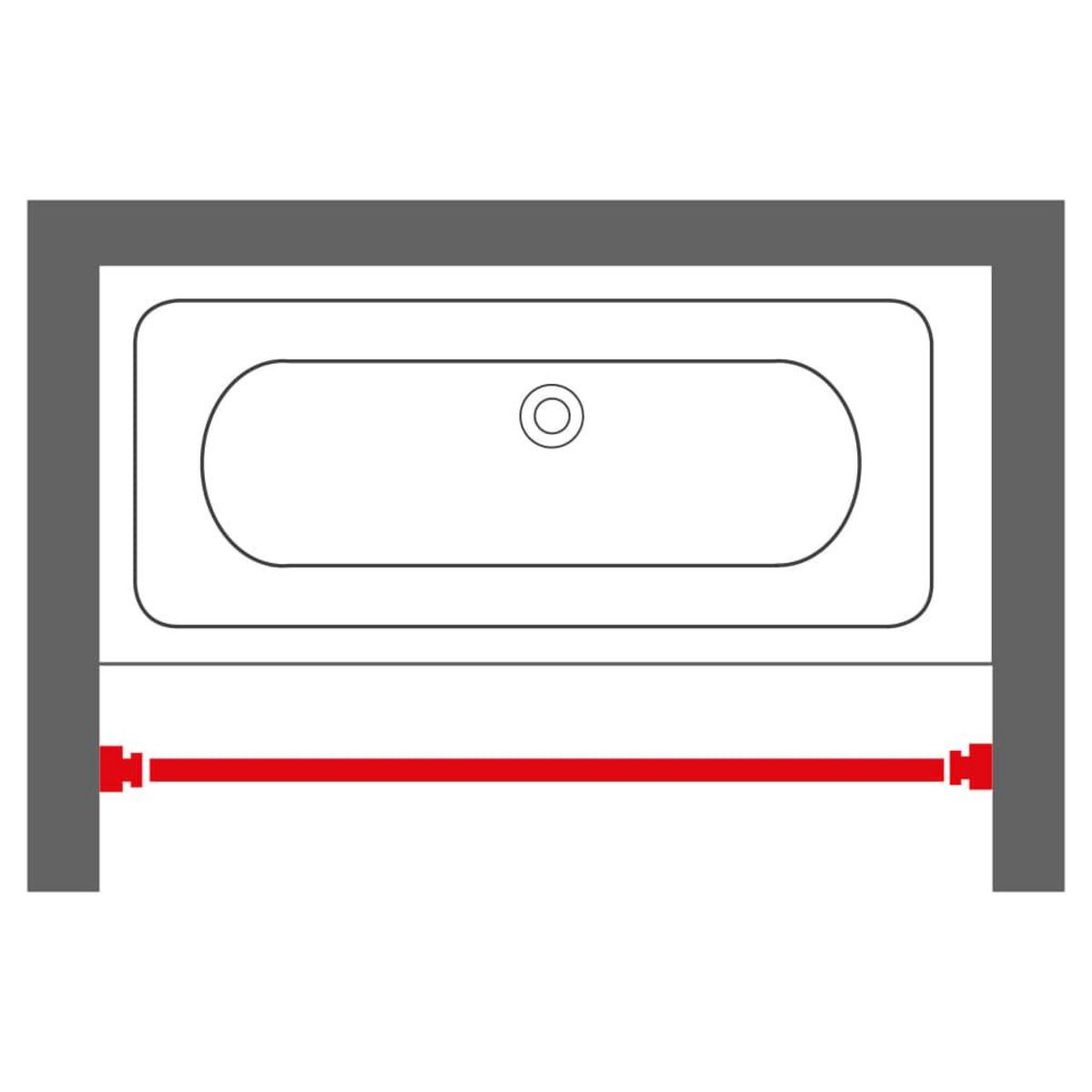 SEALSKIN Sealskin Tringle de rideau de douche telescopique 255 cm Blanc