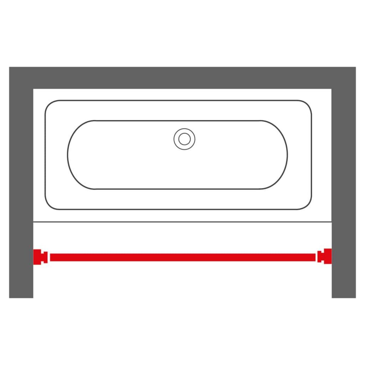 SEALSKIN Sealskin Tringle de rideau de douche telescopique 255 cm Blanc