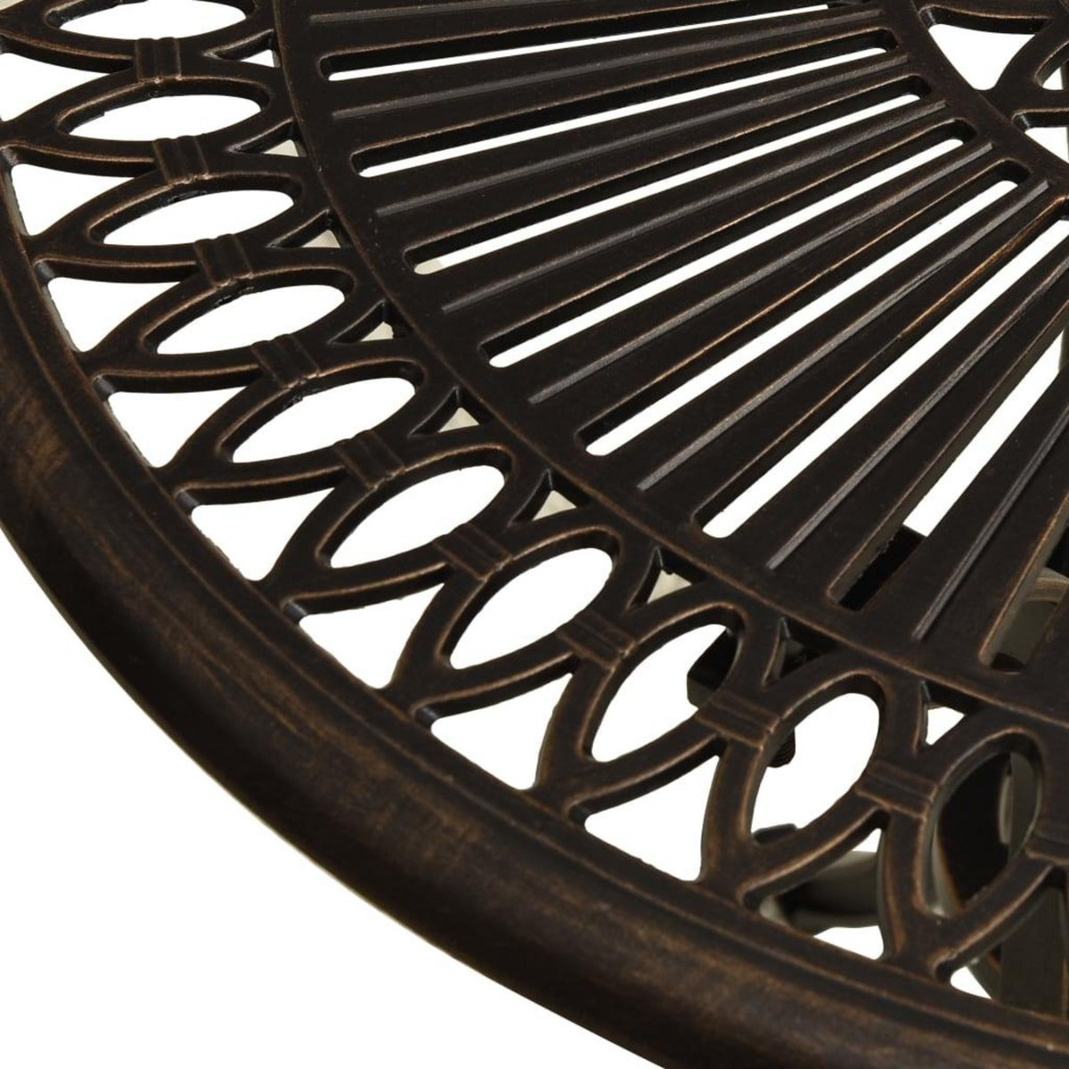 VIDAXL Table de jardin Bronze 62x62x65 cm Aluminium coule