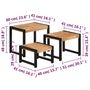 Voir la diapositive 6 : VIDAXL Tables gigognes 3 pcs Bois solide
