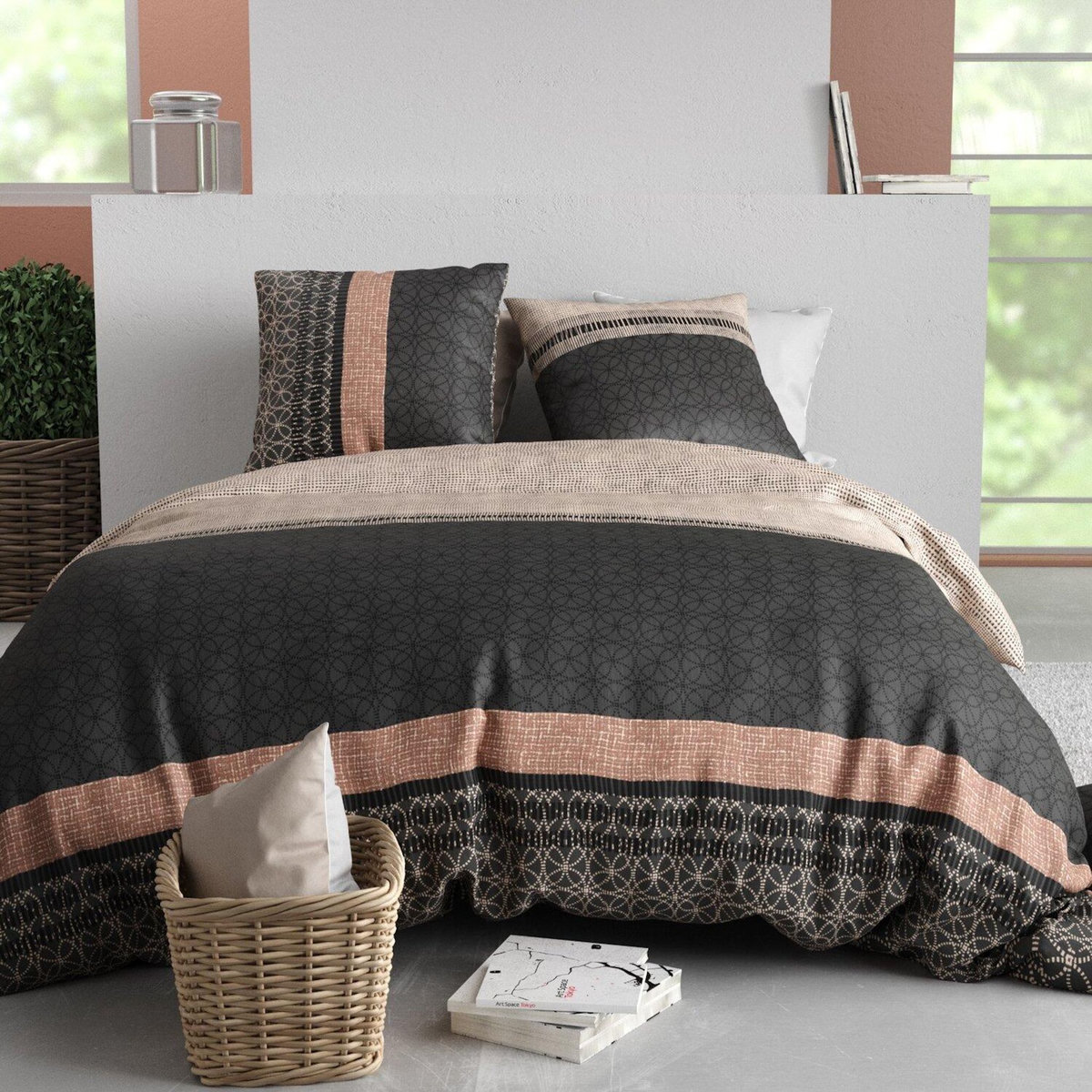 ATELIER DU COTON Parure Housse De Couette 100% Coton 57fils Obsi