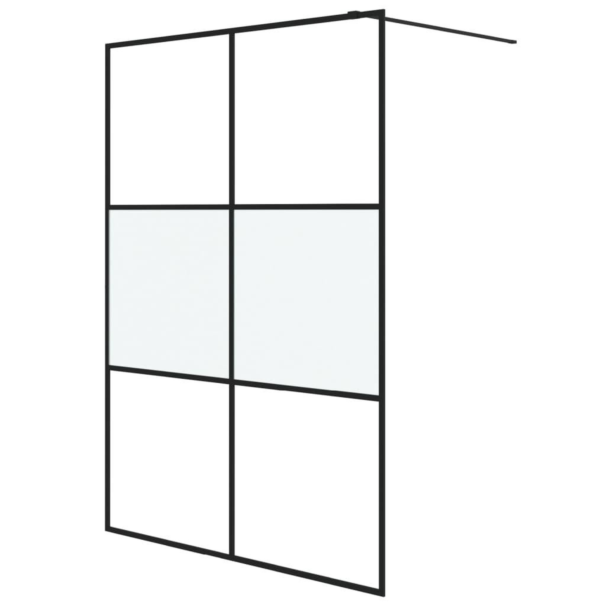 Voir la diapositive 2 : VIDAXL Paroi de douche Noir 140x195 cm Verre ESG demi-depoli