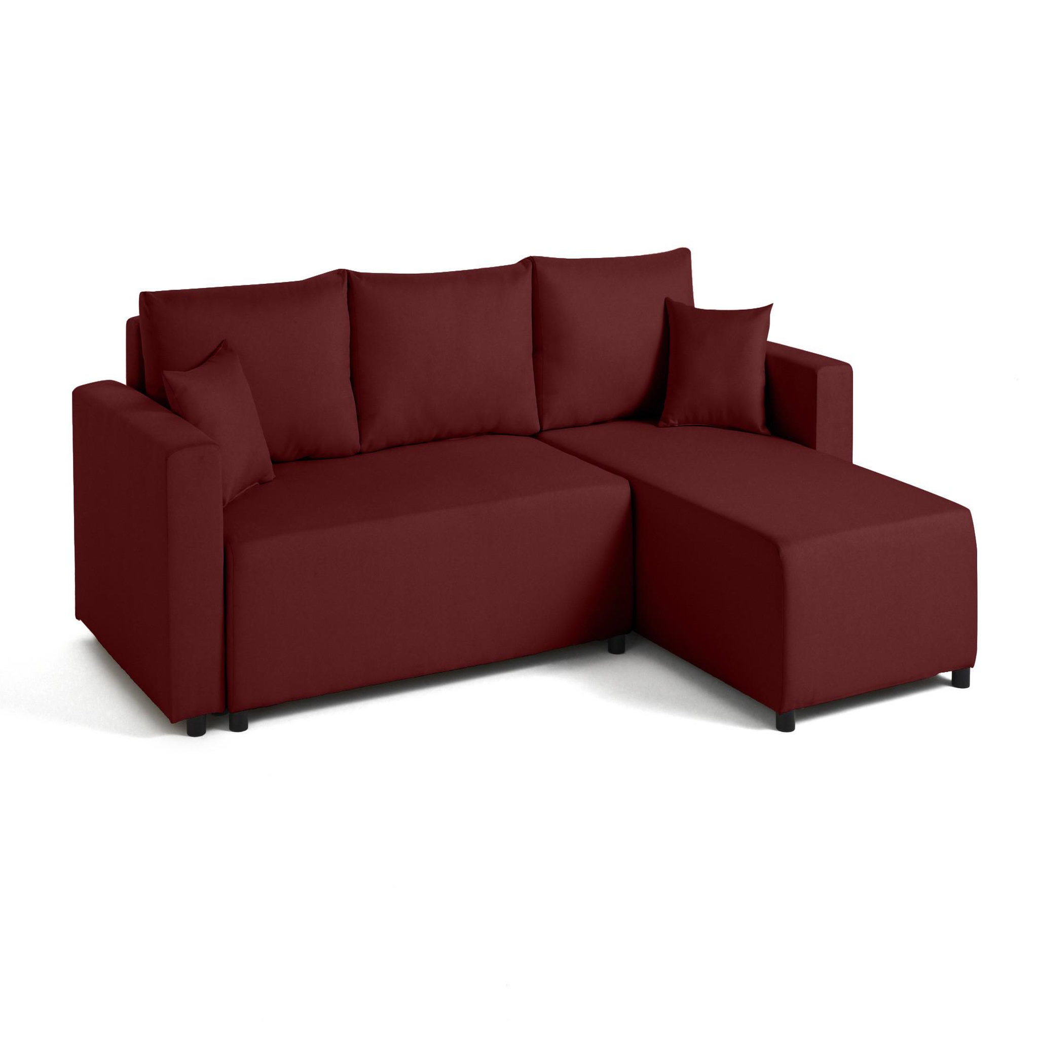Voir la diapositive 5 : BEST MOBILIER Regala - canapé d'angle réversible - 4 places - convertible avec coffre - en tissu