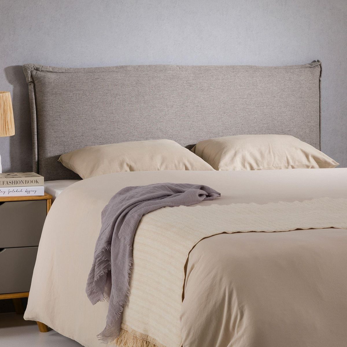 IDIMEX Tête de lit BASOL 120 sur pieds, en tissu