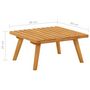 Voir la diapositive 6 : VIDAXL Repose-pied de jardin avec coussin 60x60x29 cm Bois d'acacia
