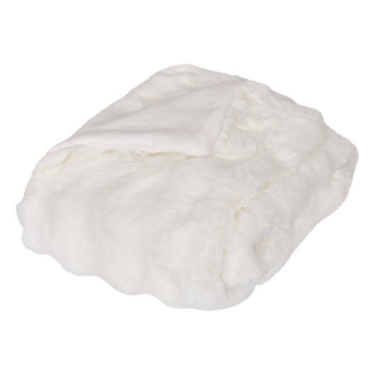 ATMOSPHERA Plaid Imitation Fourrure 3D  Zephy  120x160cm Blanc