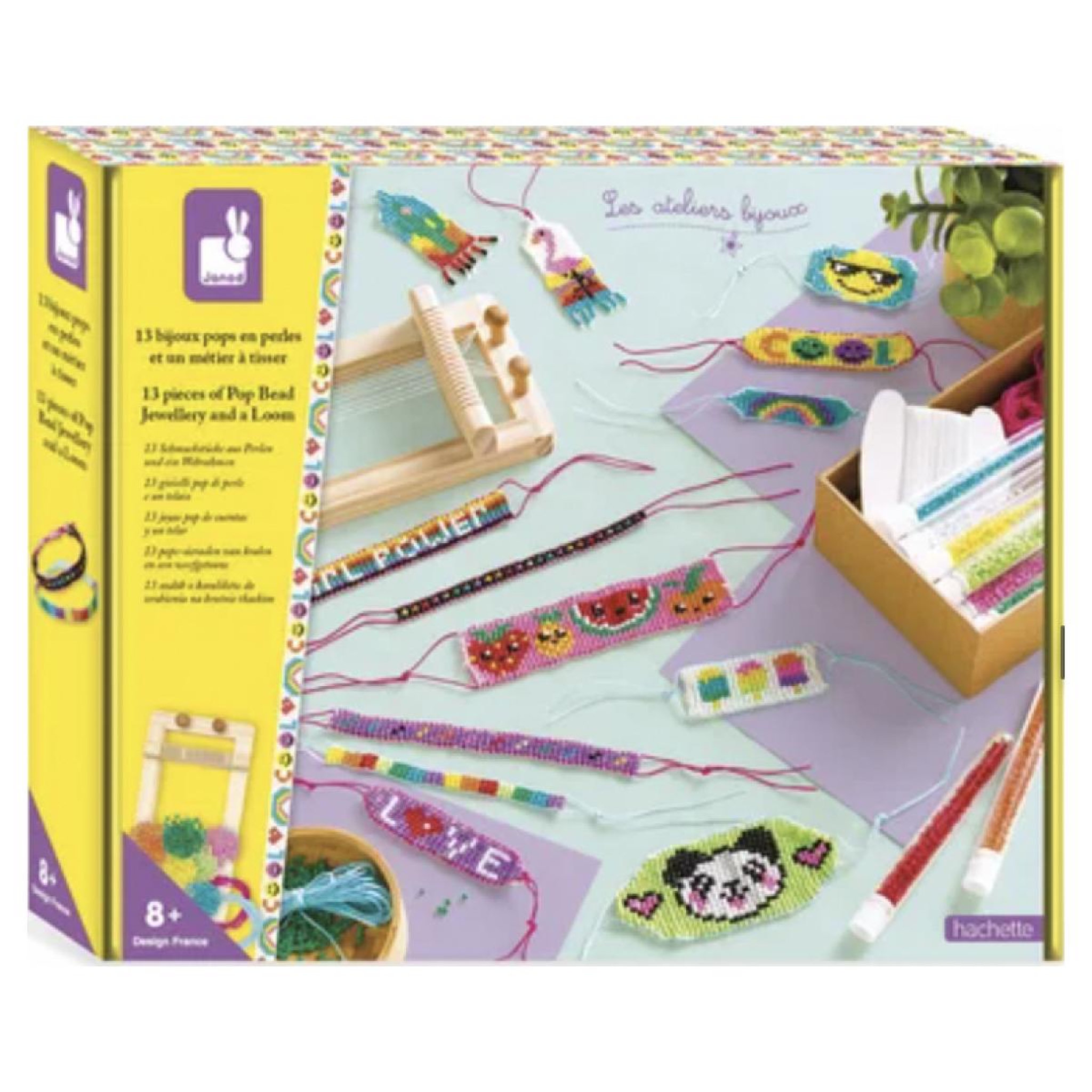 Juratoys-Janod 13 bijoux pops en perles et un metier a tisser