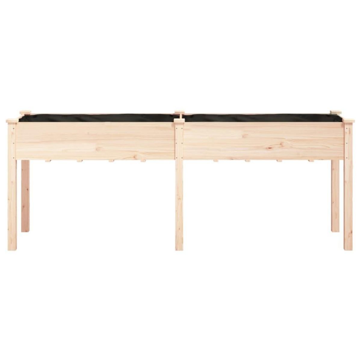 VIDAXL Jardiniere avec doublure 203x53x76 cm bois massif de sapin