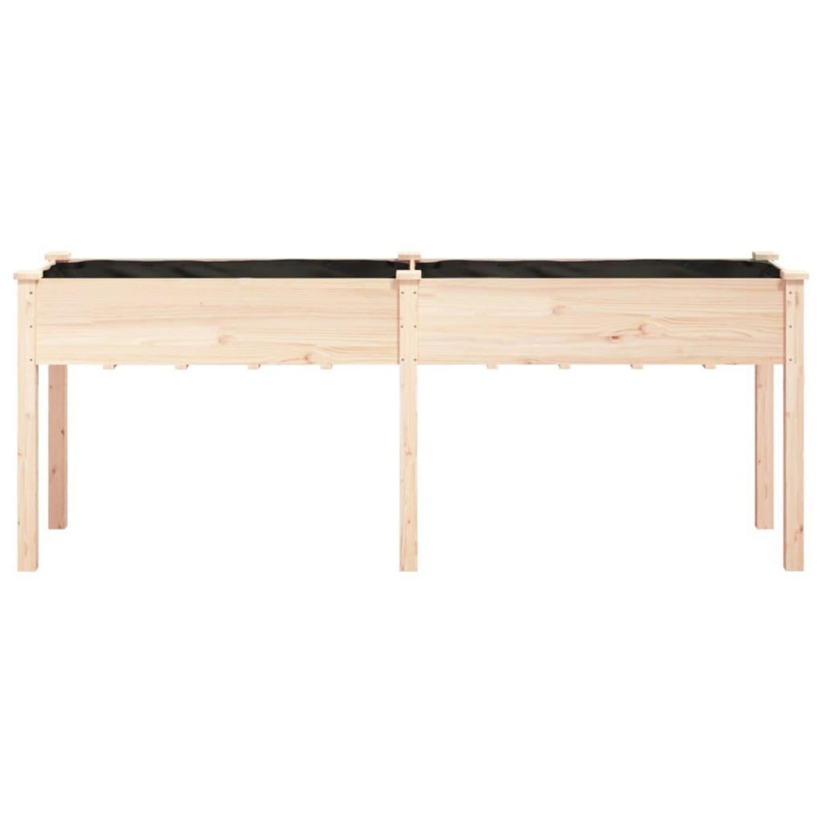 VIDAXL Jardiniere avec doublure 203x53x76 cm bois massif de sapin