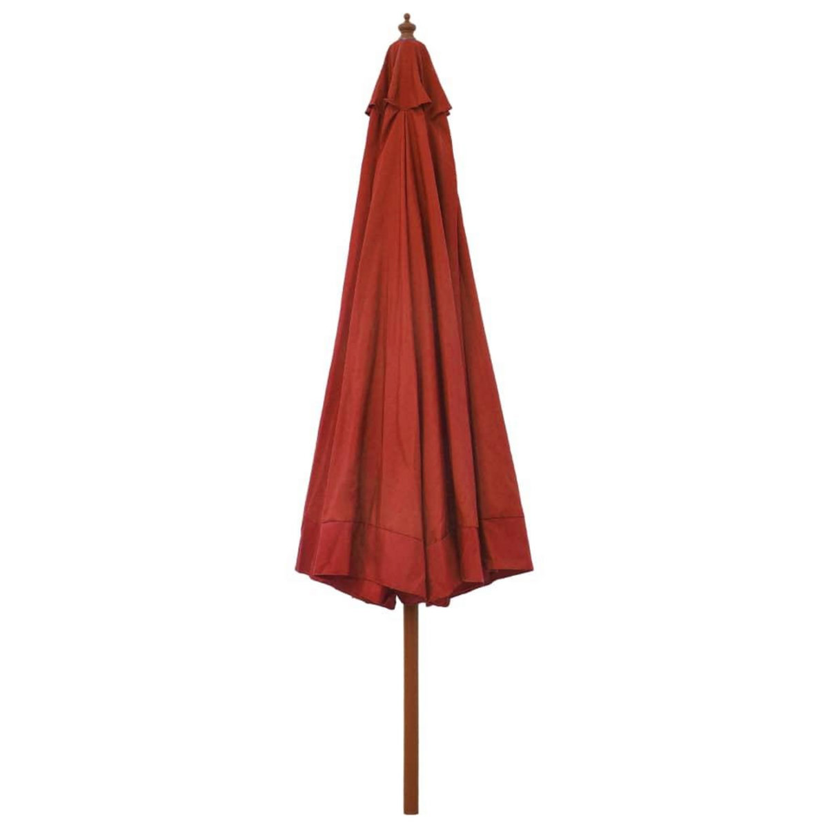 VIDAXL Parasol d'exterieur avec mat en bois 330 cm Terre cuite