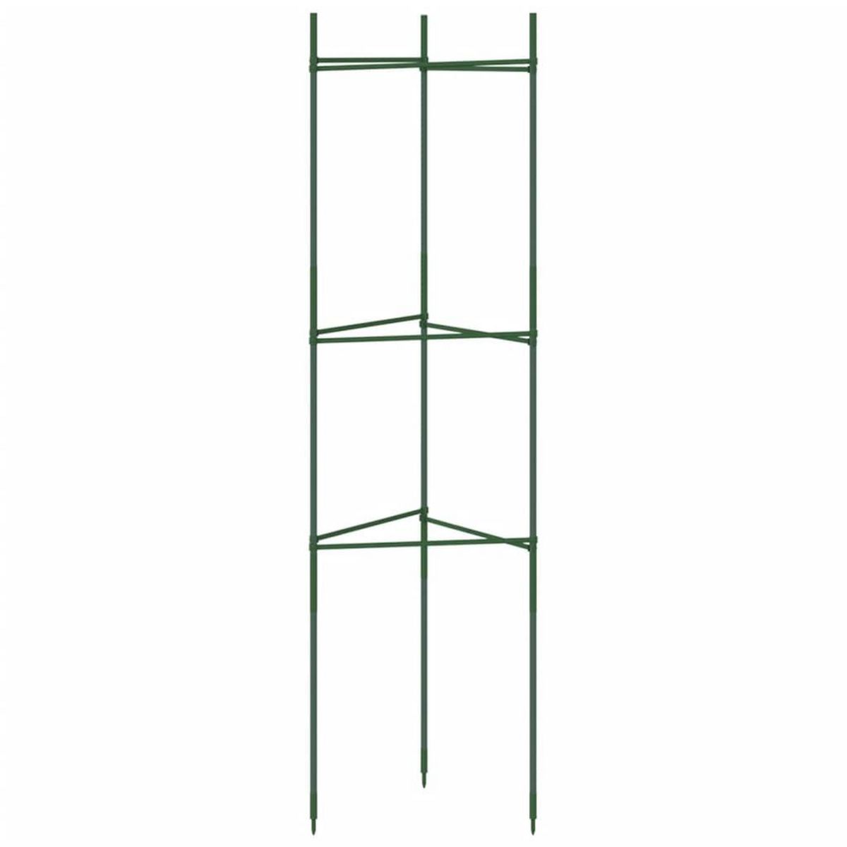 VIDAXL Cages a tomates 4 pcs 116 cm acier et PP