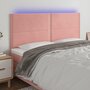 Voir la diapositive 1 : VIDAXL Tete de lit a LED Rose 200x5x118/128 cm Velours