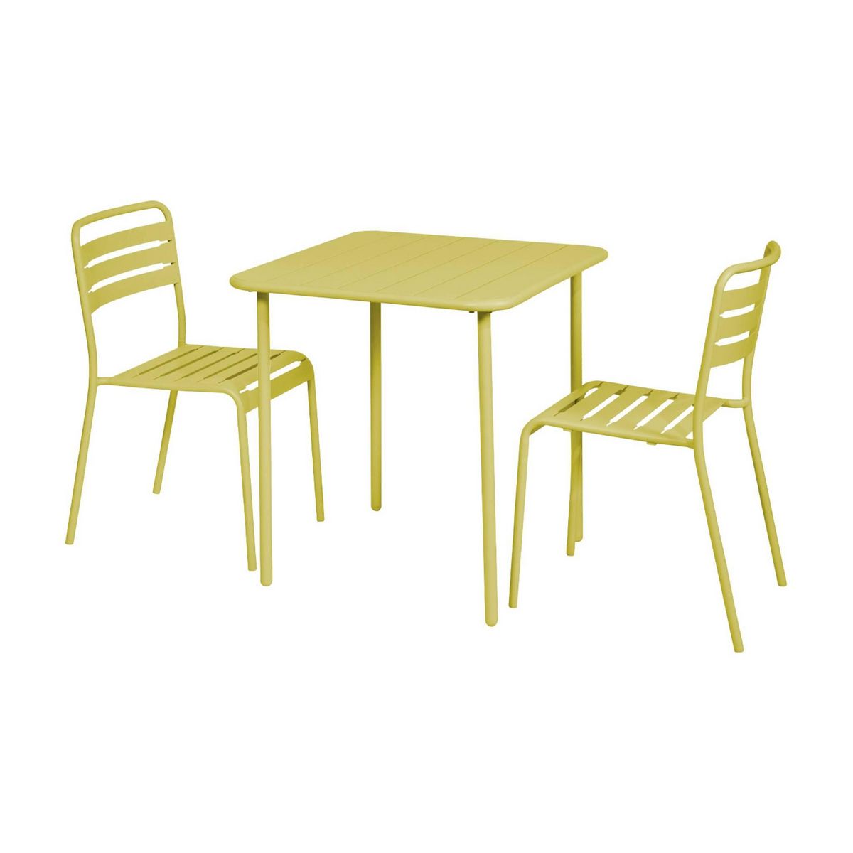 SWEEEK Table de jardin métal 2 places, Amelia 70 x 70cm