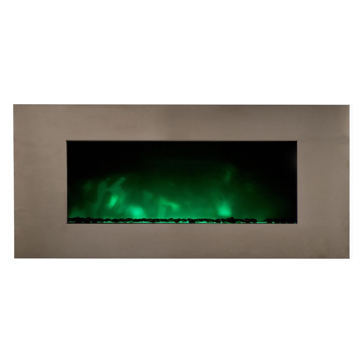 Chemin'arte Cheminée électrique 2000w avec télécommande - pure inox xxl