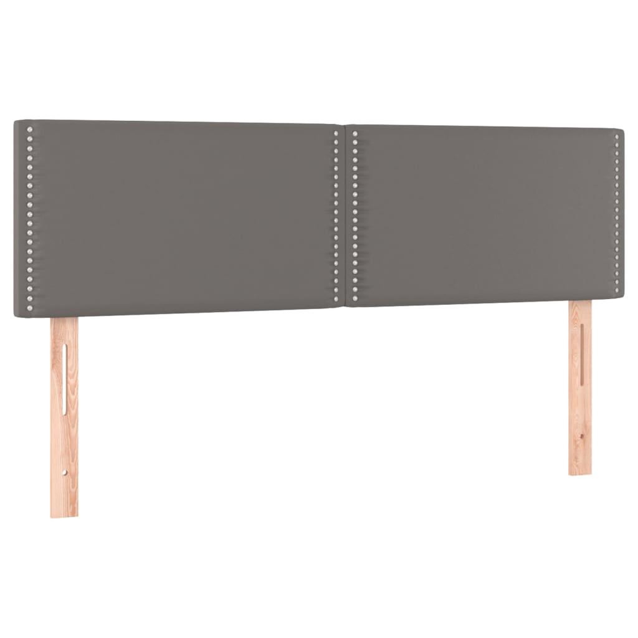 Voir la diapositive 4 : VIDAXL Tete de lit a LED Gris 144x5x78/88 cm Similicuir
