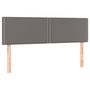 Voir la diapositive 4 : VIDAXL Tete de lit a LED Gris 144x5x78/88 cm Similicuir