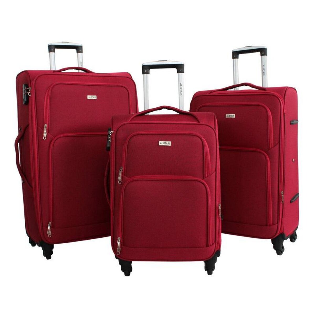 Alistair Set de 3 Valises 58cm-68cm-78cm Alistair - Collection Plume 2.0 - 4 roues - Toile souple