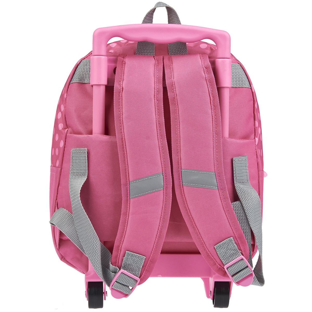 DISNEY Sac maternelle à roulettes 3D rose Minnie