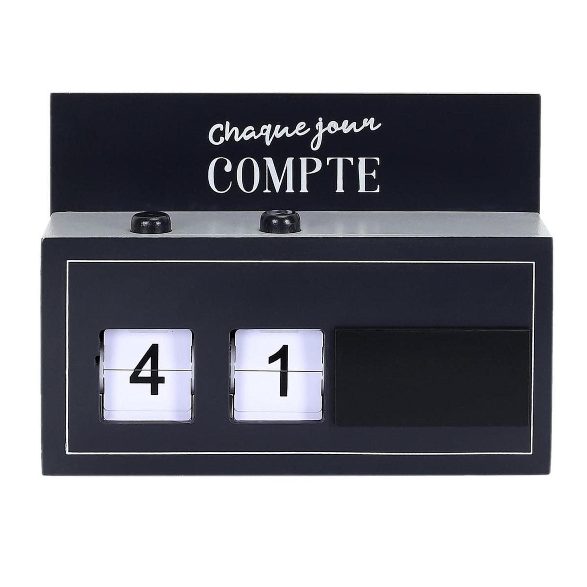 The Home Deco Factory Boîte à message 22 chiffres  chaque jour  21cm noir