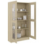 Voir la diapositive 4 : VIDAXL Armoire a vitrine Chene sonoma 82,5x30,5x150 cm Bois ingenierie