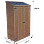 Voir la diapositive 5 : Habrita Abri de jardin mural multiusages en bois 19mm 0,83m² - traité très haute température