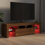 VIDAXL Meuble TV avec lumieres LED Chene marron 140x36,5x40 cm
