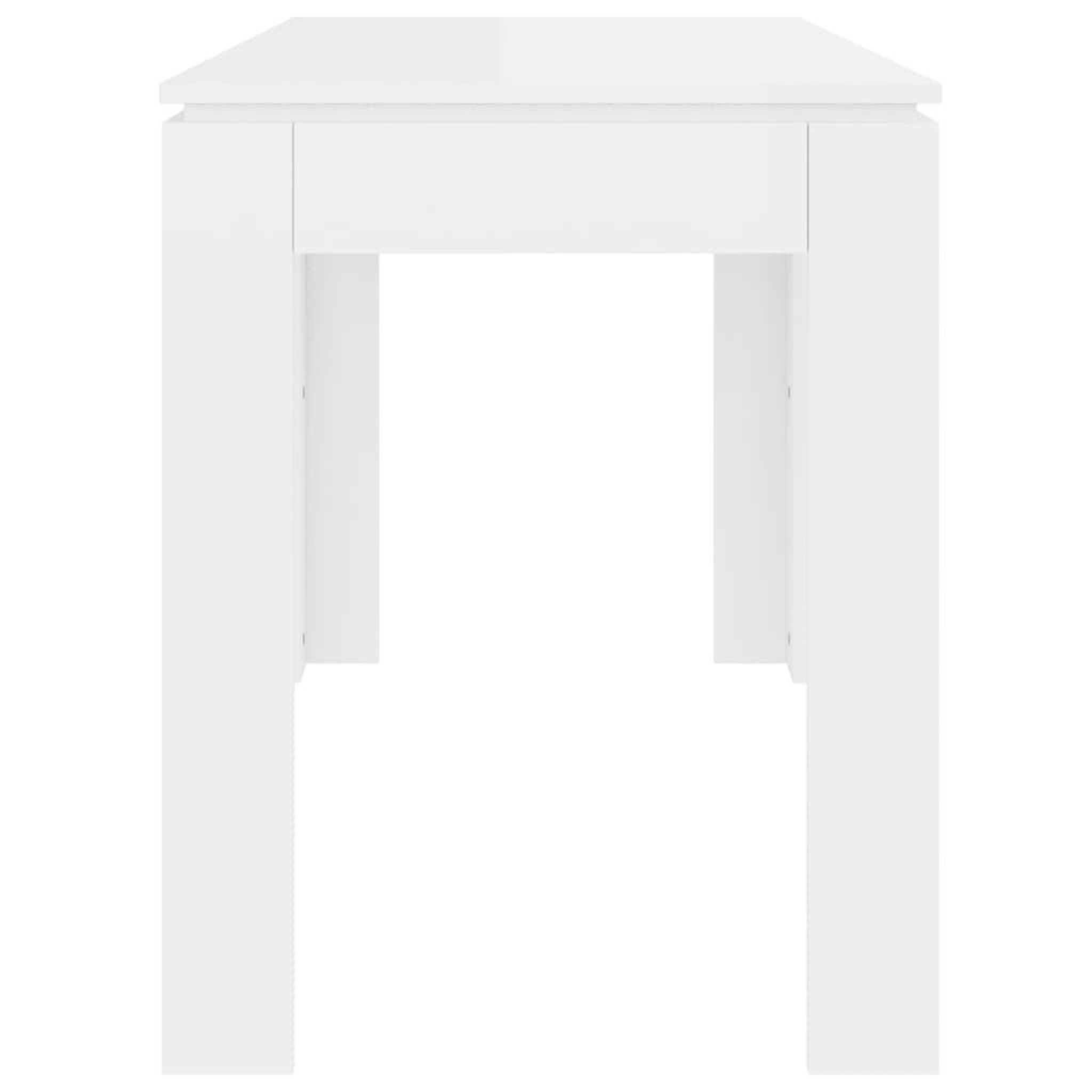 Voir la diapositive 5 : VIDAXL Table a manger Blanc brillant 120x60x76 cm Bois d'ingenierie