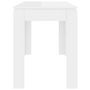 Voir la diapositive 5 : VIDAXL Table a manger Blanc brillant 120x60x76 cm Bois d'ingenierie