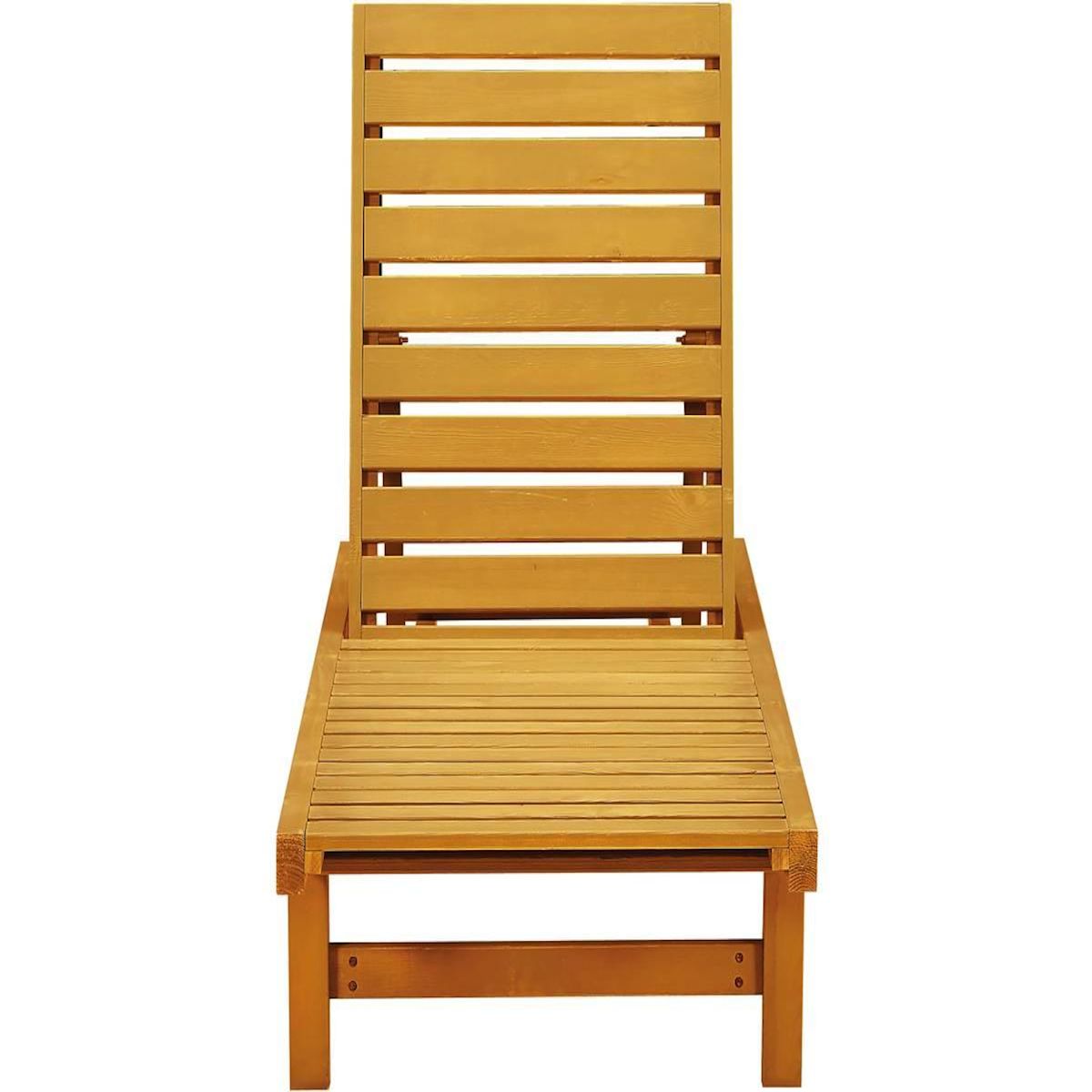 Habitat et Jardin Lot de 2 bains de soleil en bois  Rawai  - Marron clair