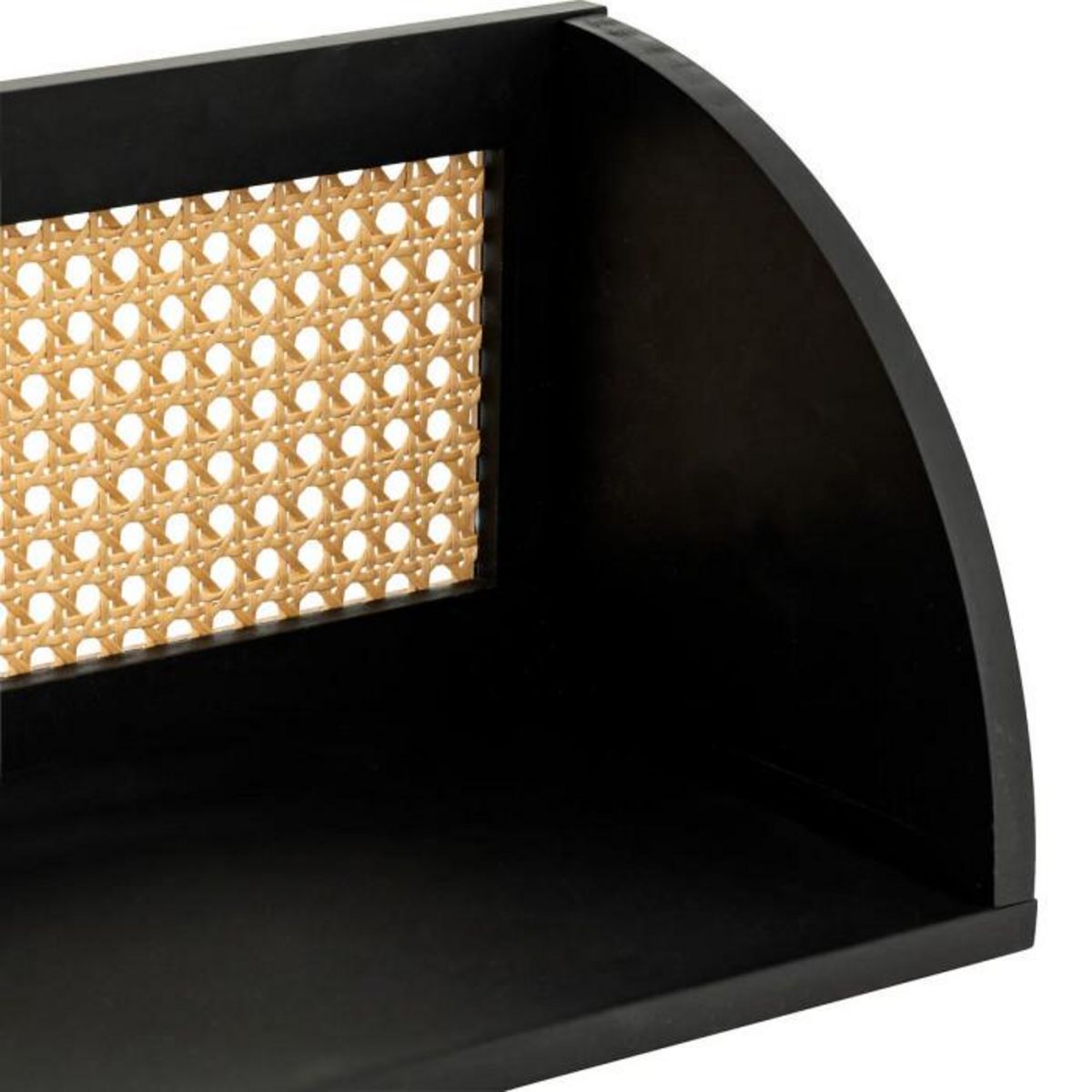 ATMOSPHERA Étagère Murale Cannage  Raquel  48cm Noir