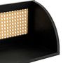 Voir la diapositive 2 : ATMOSPHERA Étagère Murale Cannage  Raquel  48cm Noir