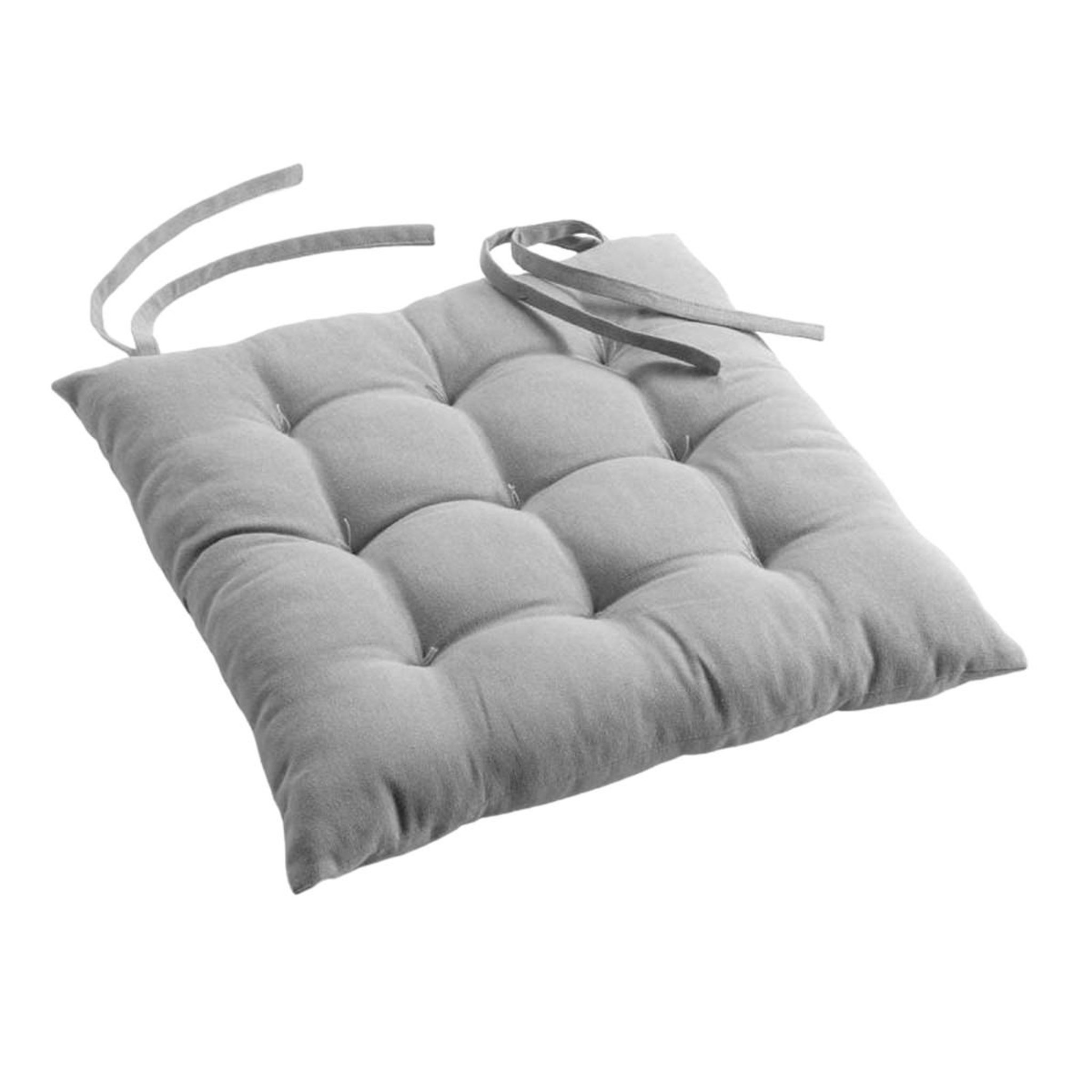 Voir la diapositive 1 : Douceur d'Intérieur Galette de chaise  charline  40x40cm gris