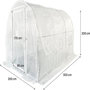 Voir la diapositive 4 : Habitat et Jardin Serre tunelle de jardin avec porte 3 x 2 m  Mimosa  - 6 m² - 180g - Blanc