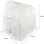Voir la diapositive 4 : Habitat et Jardin Serre tunelle de jardin avec porte 3 x 2 m  Mimosa  - 6 m² - 180g - Blanc