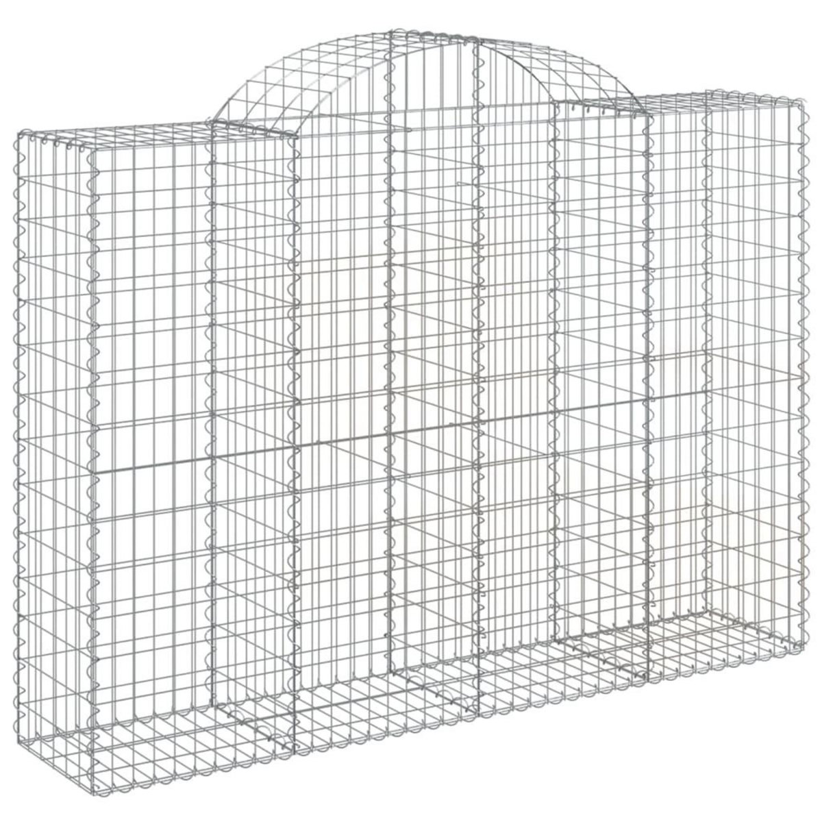 VIDAXL Paniers a gabions arques 18 pcs 200x50x140/160 cm Fer galvanise