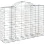 Voir la diapositive 3 : VIDAXL Paniers a gabions arques 18 pcs 200x50x140/160 cm Fer galvanise
