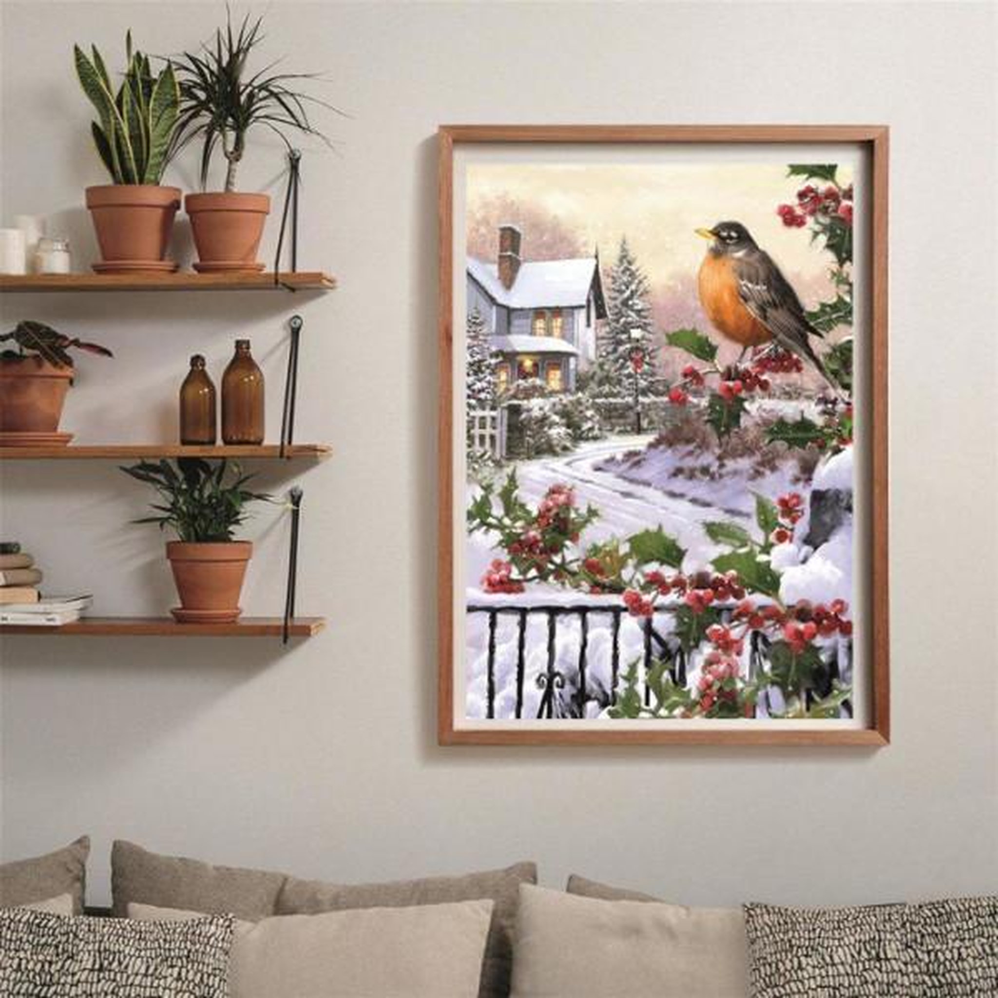 Voir la diapositive 4 : CLEMENTONI Puzzle 1000 pieces - Robin and Holly Bushes