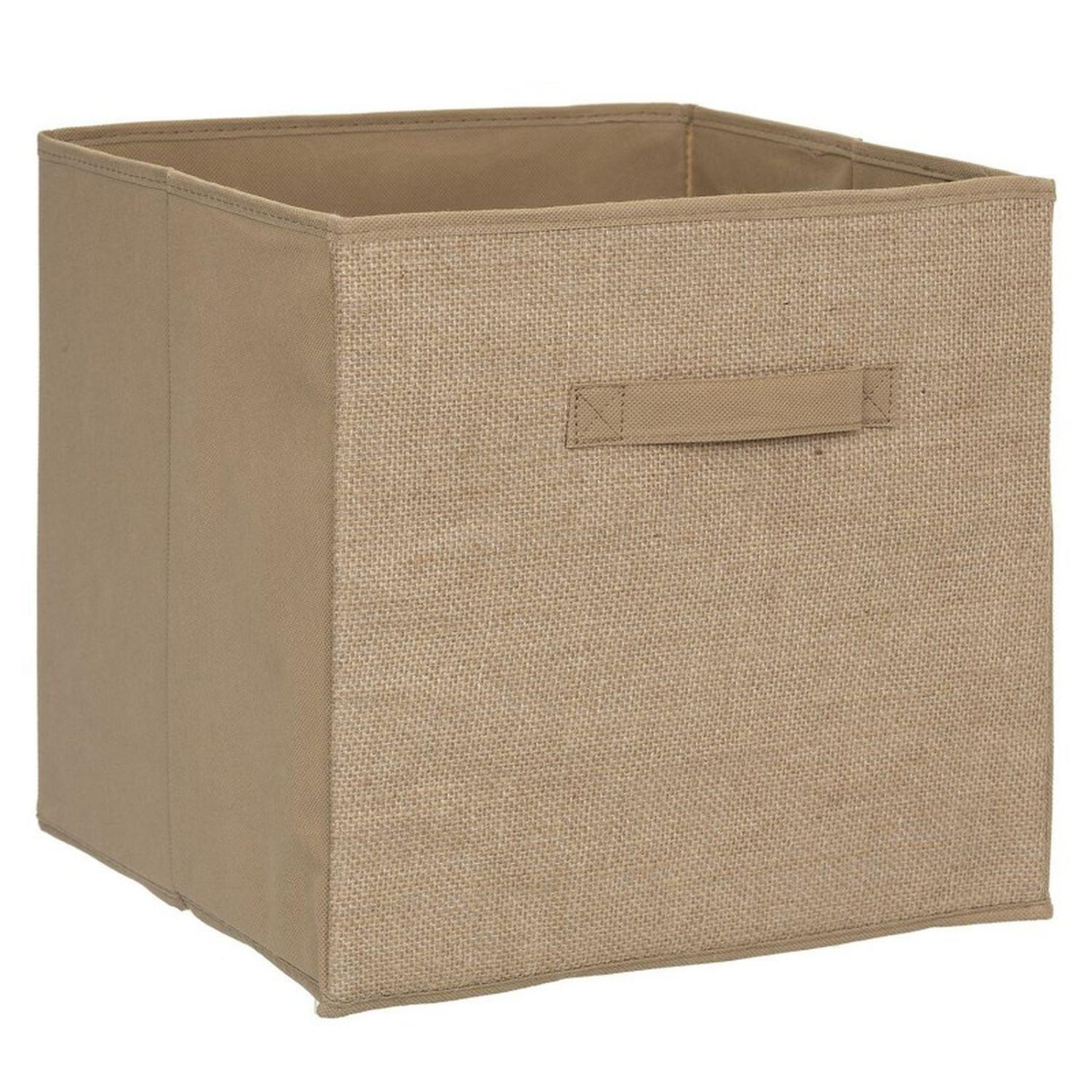 Voir la diapositive 3 : TOILINUX Lot de 2 boîtes de rangement pliantes en jute - l. 31 x l. 31 x h. 31 cm - marron