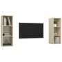 Voir la diapositive 3 : VIDAXL Meubles TV muraux 2 pcs Chene sonoma Bois d'ingenierie