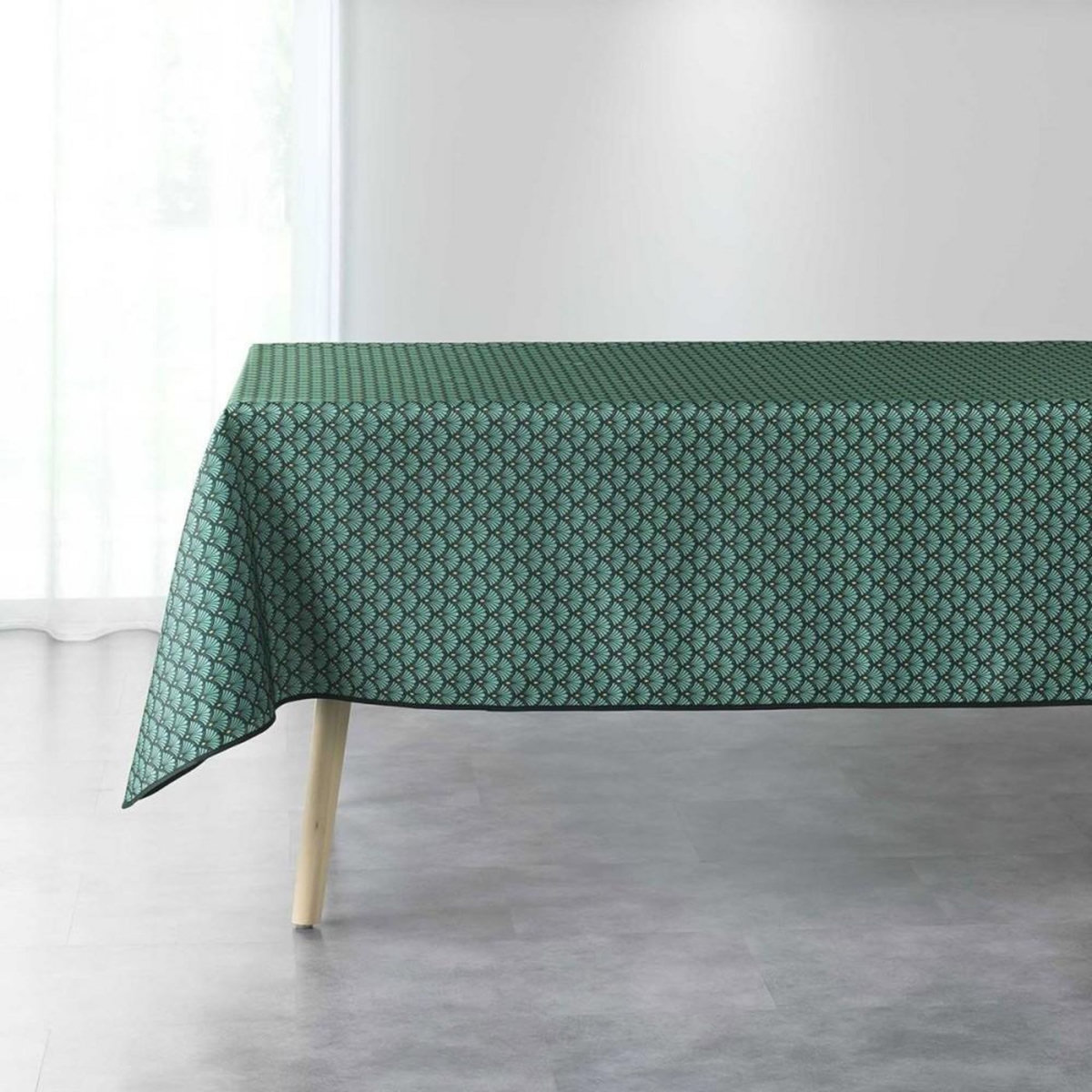 Douceur d'Intérieur Nappe antitache rectangulaire 150x240 cm Artchic vert